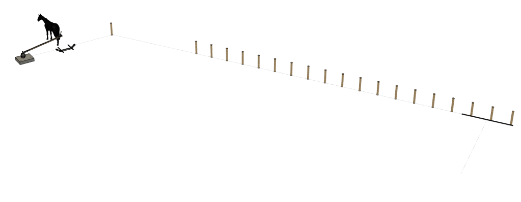 vue générale du treuil et sa distribution dans la parcelle